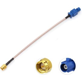 Yuslao SMA Male to Fakra C Male Blue Car GPS Antenna Adapter Pigtail Cable 15cm 6inch for GPS Navigation Receiver System GPS Tracker Modem Vehicle Car Stereo Head Unit