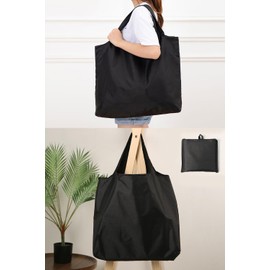 YFFSFDC Eco Bag, Shopping Bag, Foldable, Large Capacity, Easy Storage, Lightweight, Compact, Waterproof Material, Shopping Bag, Washable, Reusable, Portable, Large Bag (Orange)