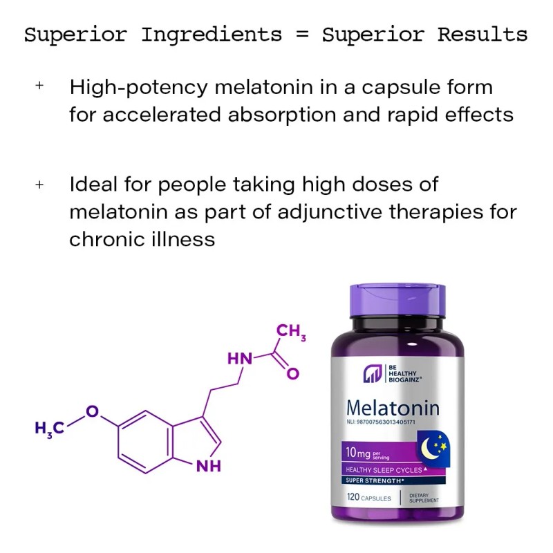 Biogainz Suplemento Descanso 120 Caps Sin Sabor