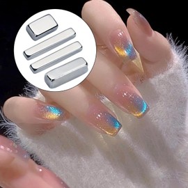 Magnet for Nails, 4Pcs Suction Magnet for Nails, Cat Eye Magnet, Double Head Magnetic Wand for 3d Cats Eyes, Nail Magnet Tool Set for DIY Home Salon, Create Diverse Effects