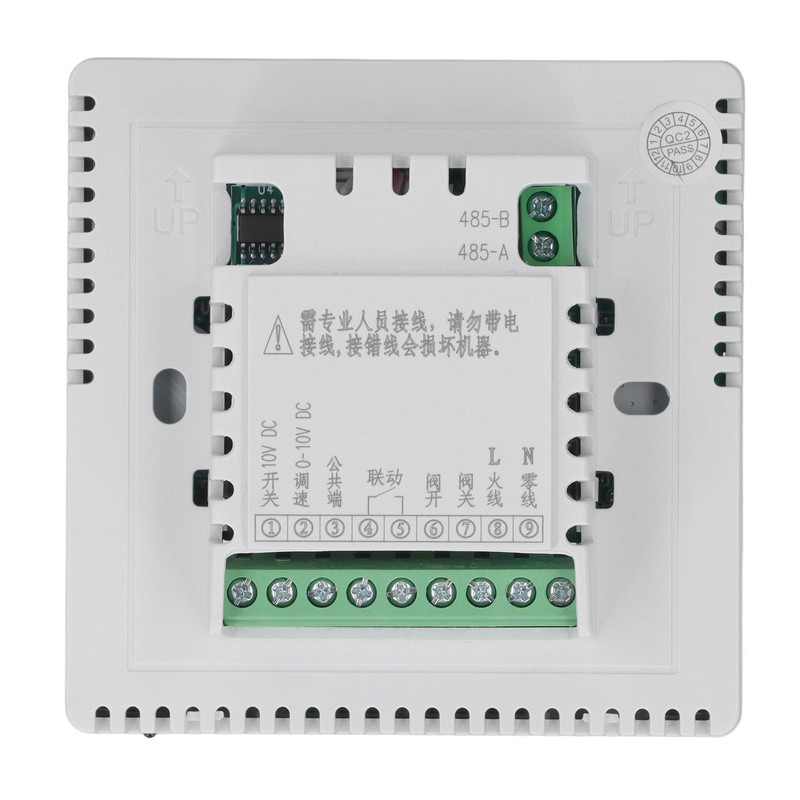 Air Conditioning Fan Thermostat Home Touchscreen Thermostat Panel Temperature Controller