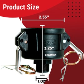 IBC Tote Fittings for 275 330 Gallon Tote Tank, IBC Tote Adapter Suitable for 3/4 inch Male Garden Thread