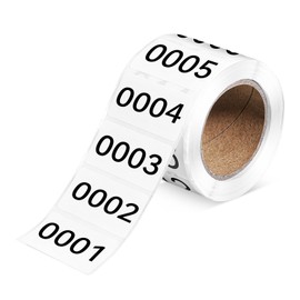Consecutively Numbered Labels Number Roll Stickers 1-1000 Inventory Self-Adhesive Labels with Numbers Moving Box Numbering Label Storage Classification Supplies