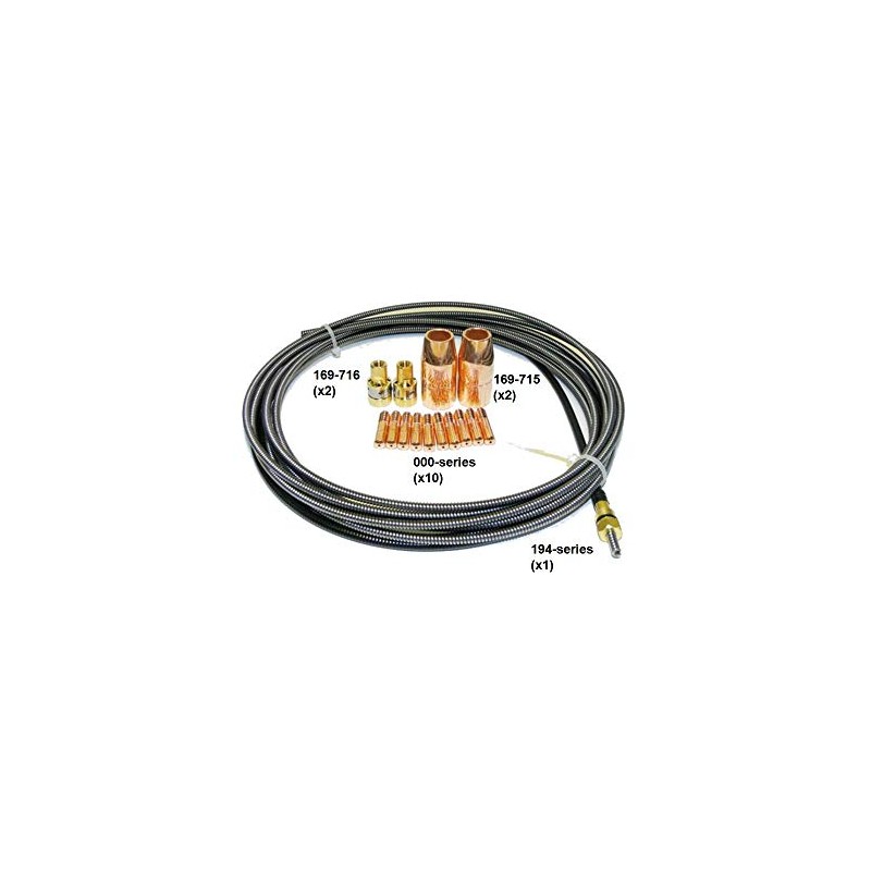 WeldingCity MIG Welding Gun Accessory Kit M32L (Tip-Nozzle-Diffuser-Liner) .030" for