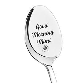 Mimi Birthday Gifts for Grandma Mawmaw Gigi Mothers Day Presents for Nana Grammy Mimi Retirement Presents for Women Elderly Nana Grandmothers Day Gifts for Memaw Granny Good Morning Grandma Spoon