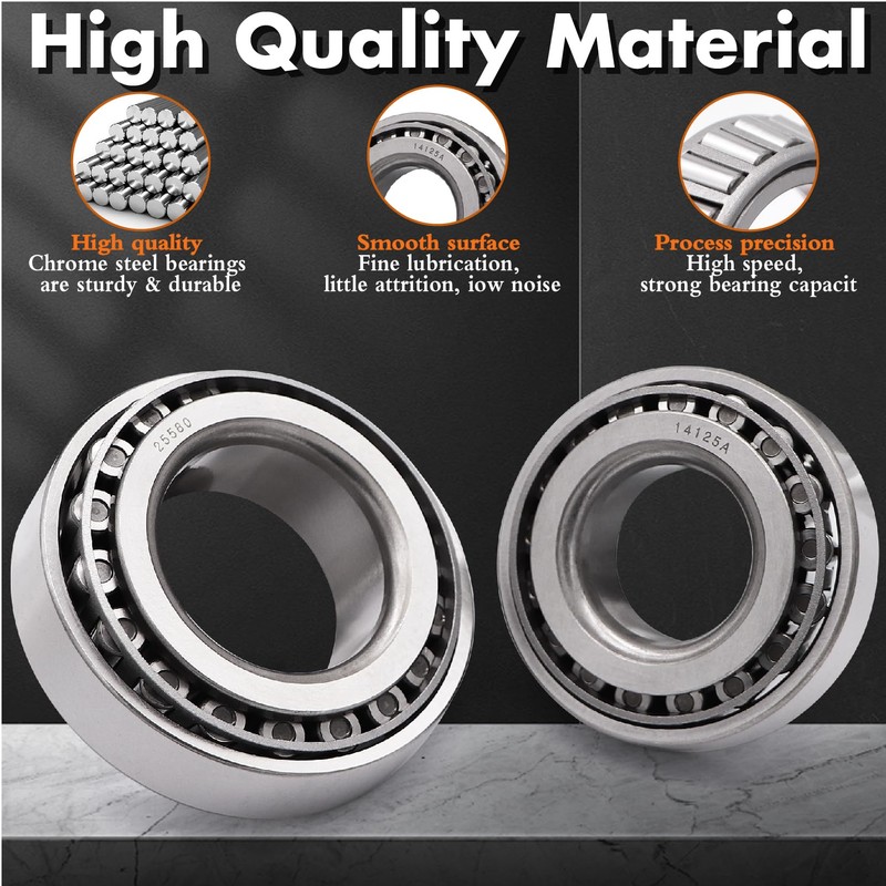 [2 Sets] Taxutor Trailer Hub Bearing Kit for #D42 Spindle