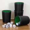 5Pcs PU Leather Dice Cup Set with 20 Dot Dices