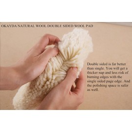 OKAYDA Wool Polishing Pad 7" Hook and Loop High Density Buffing Cutting Pads for Automobile Motorcycle Washing Machine Refrigerator Furniture Cabinets etc (7 'Double Sided)