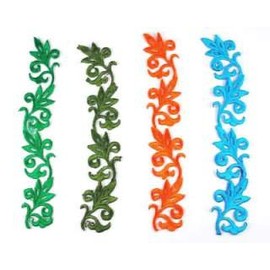 Leaf Scroll Applique (Bright Colors) by Shine Trim - Olive