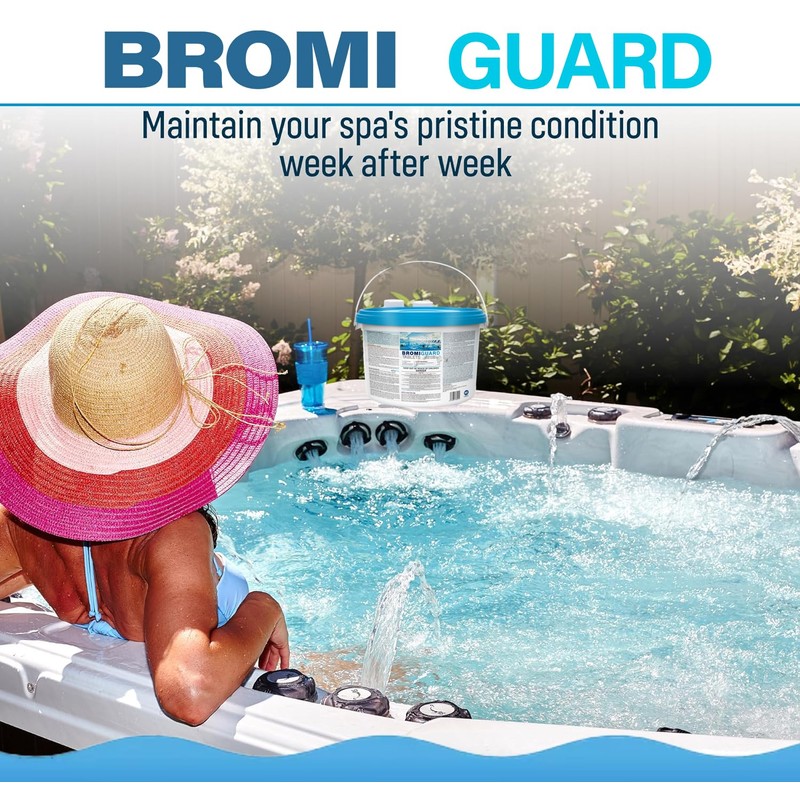 BROMIGUARD【 5.5 lbs】 1inch Bromine Tablets for Spa Hot Tub,
