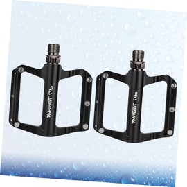 Kisangel 2pcs Non- Aluminium Alloy Platform Pedal for Flat Pedal Accessories for Commuting Mountain and Road Cycling Safe and Stable Design Black