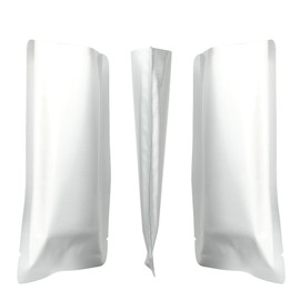 QQ Studio Pack of 100 Aluminum Silver Foil Flat Open Top Impulse Sealing Chamber Vacuum Food Saver Bags for Food Storage (6 inch x 7.75 inch)