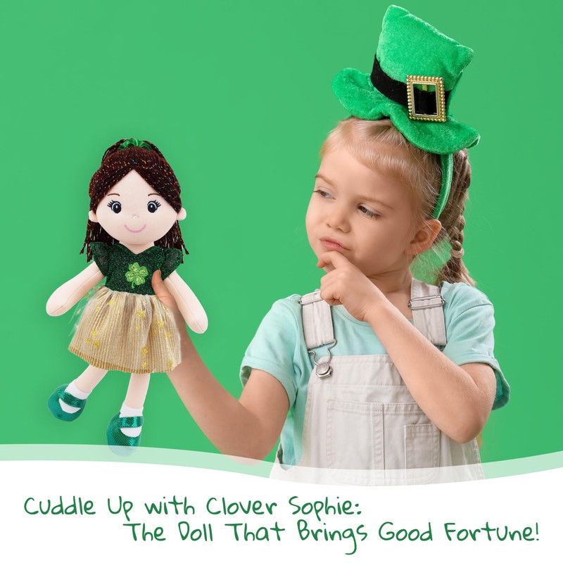Lullaberry 35cm Clover Sophie - Saint Patrick's Day Soft Plush