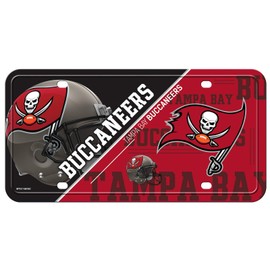 Rico Industries Rico MTG116818C Tb Buccaneers Split Design Metall Auto Tag