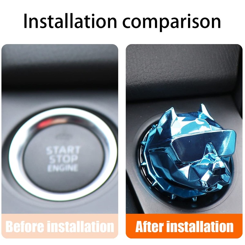 zipelo Car Push to Start Button Cover, Bully Dog Car