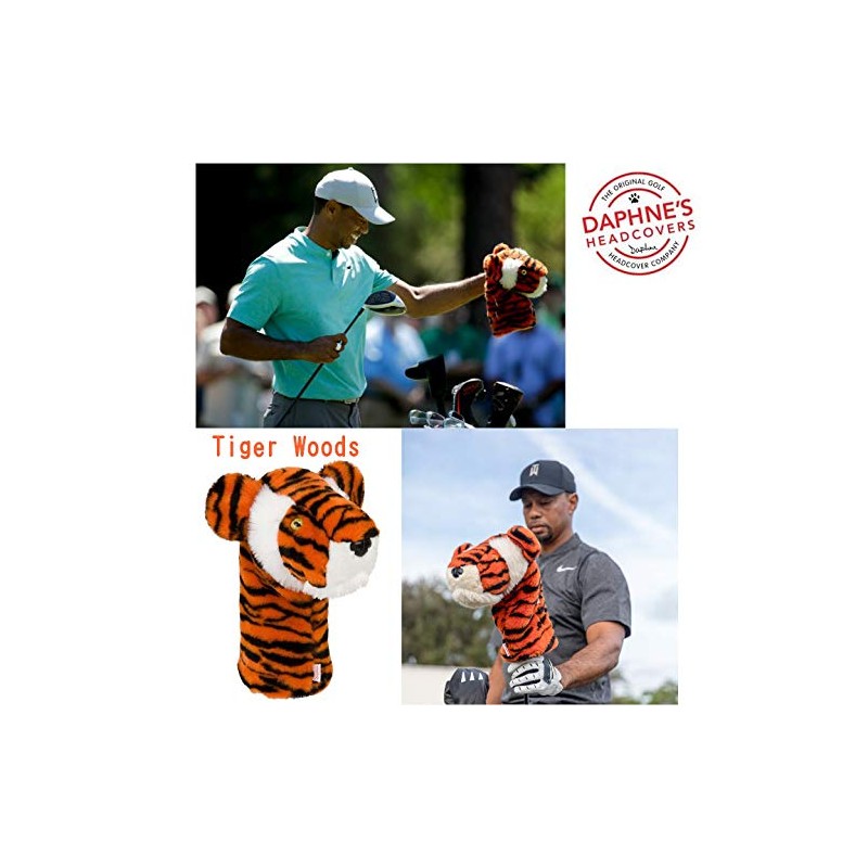 Tiger Woods Daphne's Tiger Headcover Stuffed Toy for Drivers, Compatible