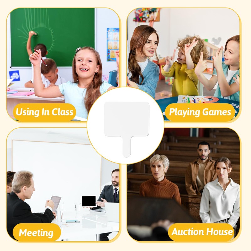 20 Pack Small Dry Erase Boards Double Sided Answer Paddles