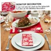 COLLBATH 1pc Christmas Snowflake Tablecloth Xmas Table Flag Desktop Decoration