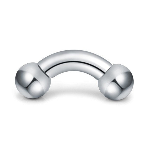 Funseedrr Internal Thread Curved Barbell Piercing Banana with Ball Surgical