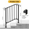 LMYYGOO Steps Wrought Iron Handrail Stair Railing ，2 to 3