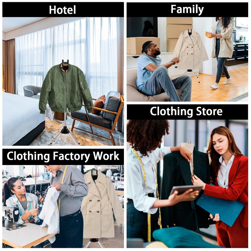 Garment Steamer Hanger with Ironing Glove, Telescopic Clothes Steamer Stand,