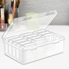 Bead Storage Box,15 Grids Clear Nail Accessory Storage with Hinged