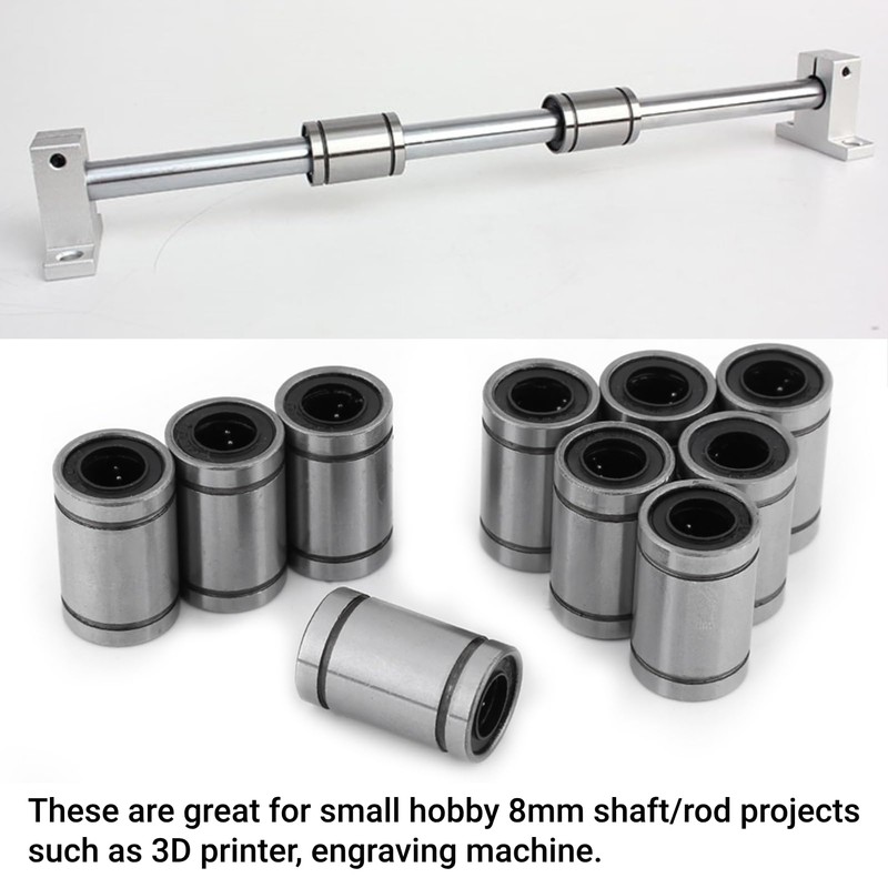 Lm8uu Double Linear Motion Bearing 8 mm Sealed Cylinder Linear