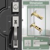 Floresita Front Door Lock Set, Sliver Front Door Handle and
