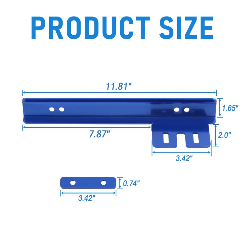 JDMSPEED Universal Blue Front Bumper License Plate Mount Bracket Relocator