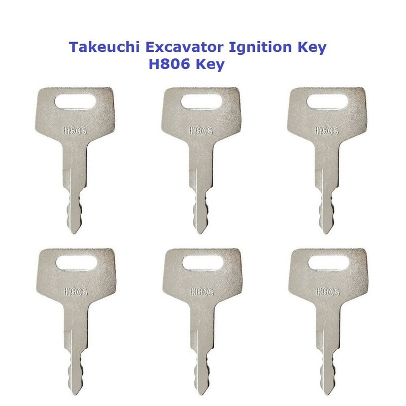 Newyuan Takeuchi H806 Replacement Ignition Key Switch Start Key for