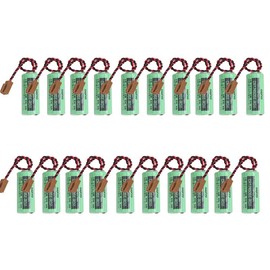 KANGLEUS (Pack of 20) Non-Rechargeable 2500mah CR17450SE-R 3V PLC Battery for FANUC A98L-0031-0012 CNC System Special Electronic Equipment etc +Plug