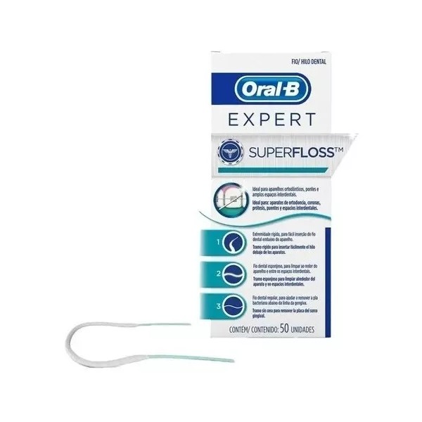 Oral-B Hilo Dental Para Brakets Ortodoncia ( 3 Cajas ) + 1 Cera