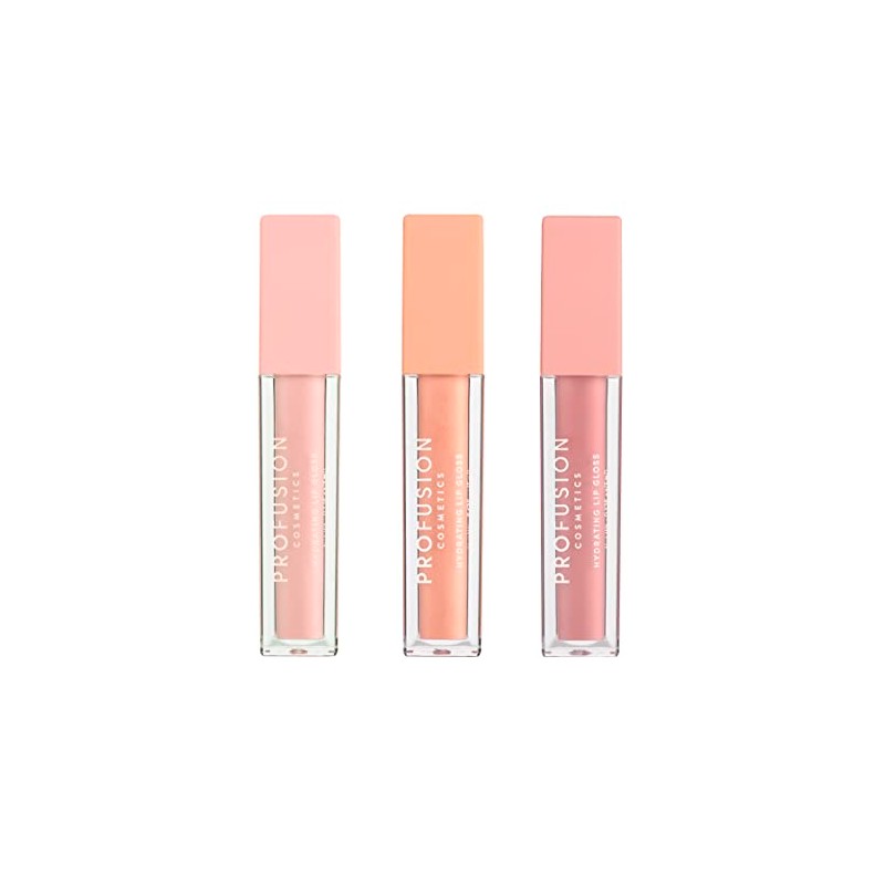 PROFUSION COSMETICS LIP TRIO HIGH SHINE LIP GLOSS - NUDES