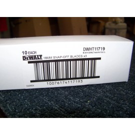 DeWalt 18mm Snap-Off Blades 3 Per Pack, 10 Packs, DWHT11719 New