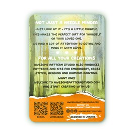 Awesome Pattern Studio Needle Minder Set - Tree of Life Magnetic Needle Minder + 2 Needle Threaders. Enamel Pin for Cross Stitch, Embroidery and Craft