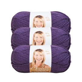 (3 Pack) Lion Brand Yarn Vanna's Choice Yarn, Purple