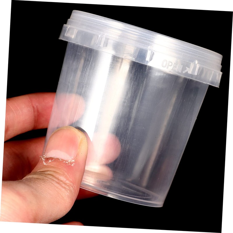 LALAFINA 18Pcs Mini Plastic Storage Buckets Clear Containers for Beads