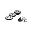 ABS Engraved 30mm x 50mm Oval Table Numbers (1-50) Pubs