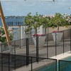 Domi 4.5'x12' DIY Pool Fence for Inground Pools,Outdoor Pool,Black Pool