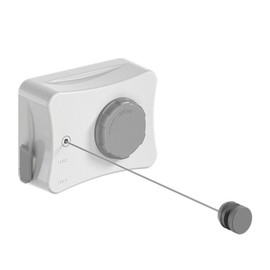 Retractable Clothesline Stainless Steel 4.2m Punch Free Good Load Bearing Capacity Clothes Drying Laundry Line White Dual Use