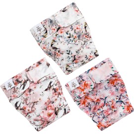 CuteBone Washable Dog Diapers Female No Tail Hole 3 Pack Reusable Doggie Period Training Pants for Docked-Tail Frenchie French Bulldog Boston Terrier Without Tail WWD30M