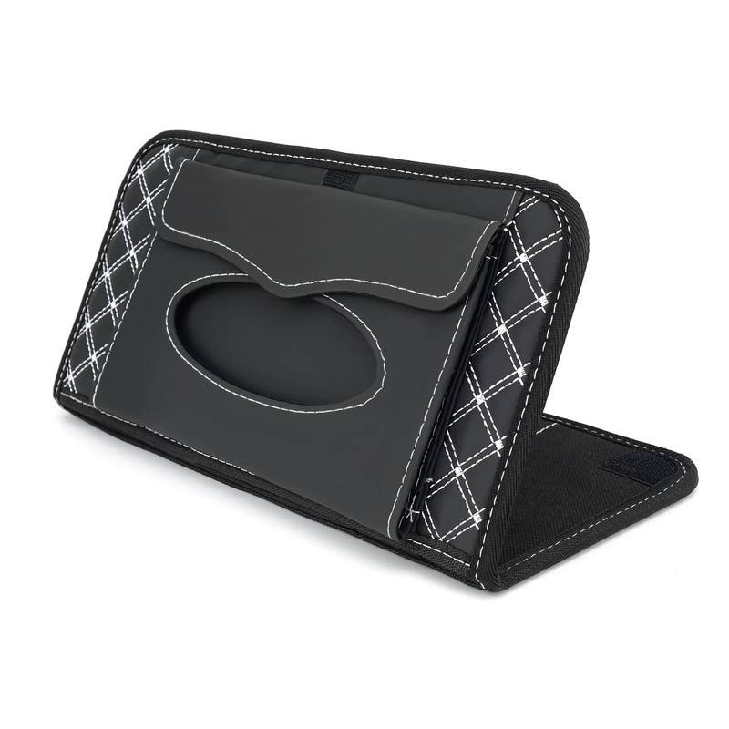 Aturmon Car Visor Organizer, 14-Capacity CD Storage Case, Black, Non-woven