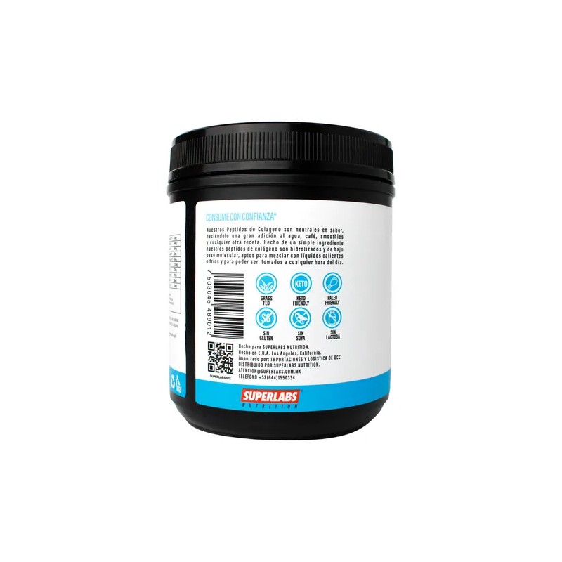 Superlabs Nutrition Colgeno Hidrolizado 454g Sin Sabor Grass Fed