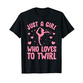Best Baton Twirling Art For Women Girls Twirler Majorette T-Shirt