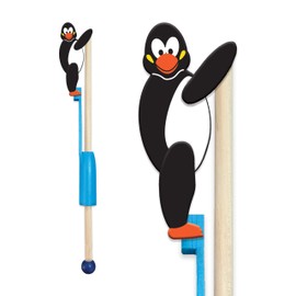 Animal Acrobats - Penguin from Deluxebase. Animal Themed Wooden Toddler Toys. Traditional Style Kids Toys. Cute Ocean Animals Figures, Eco Wood Educational Toys, and Kids Party Favors.