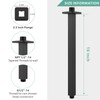 Voolan Shower Arm with Flange, Ceiling Mounted Fixed Shower Pipe,