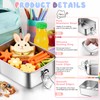 TeamFar Stainless Steel Bento Box, 2 Pack 47oz/1400ml Metal Lunch