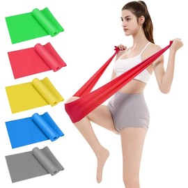 EASYTAO Bandas de Resistencia Multifuncionales – Pack de 5 Ligas Elásticas de Material TPE para Prevenir Alergias, Ideal para Ejercicios en Casa, Gimnasio, Pilates y Crossfit