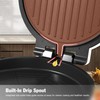 KEINVE 1000W Pizza Maker, 2-in-1 Indoor Griddle and Pizza Cooker,