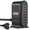USB C Charger, 320 W Fast Charger, 9 Port Charging